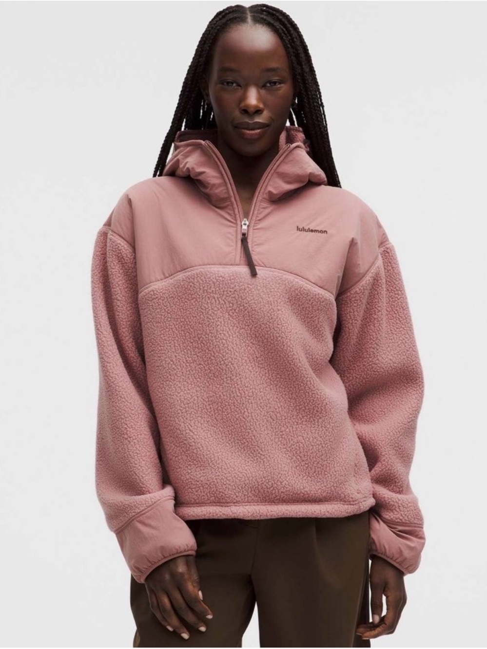 Lululemon High-Pile Fleece Hooded Half Zip
Red Clay / Red Clay / Sequoia